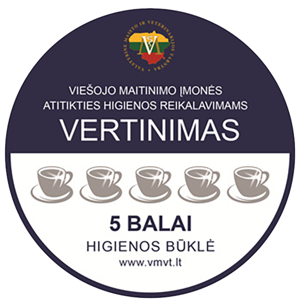 Virtuvės higienos būklė puiki – 5 puodeliai